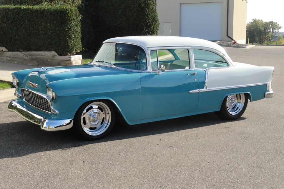 Gary's previous work was a 1955 Chev with a marine V12 under the hood. (image credit: Holly Performance Products/Facebook)