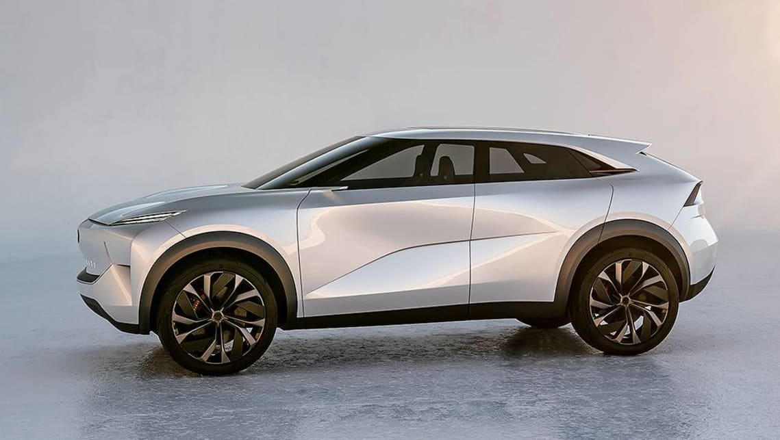 The design of the QX inspiration foreshadows the brand’s first all-electric production model.