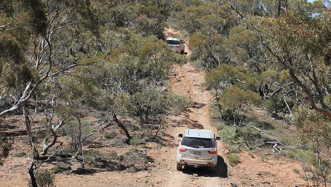 Inclined to adventure: Isuzu vehicles on the four-day Flinders Ranges trip.