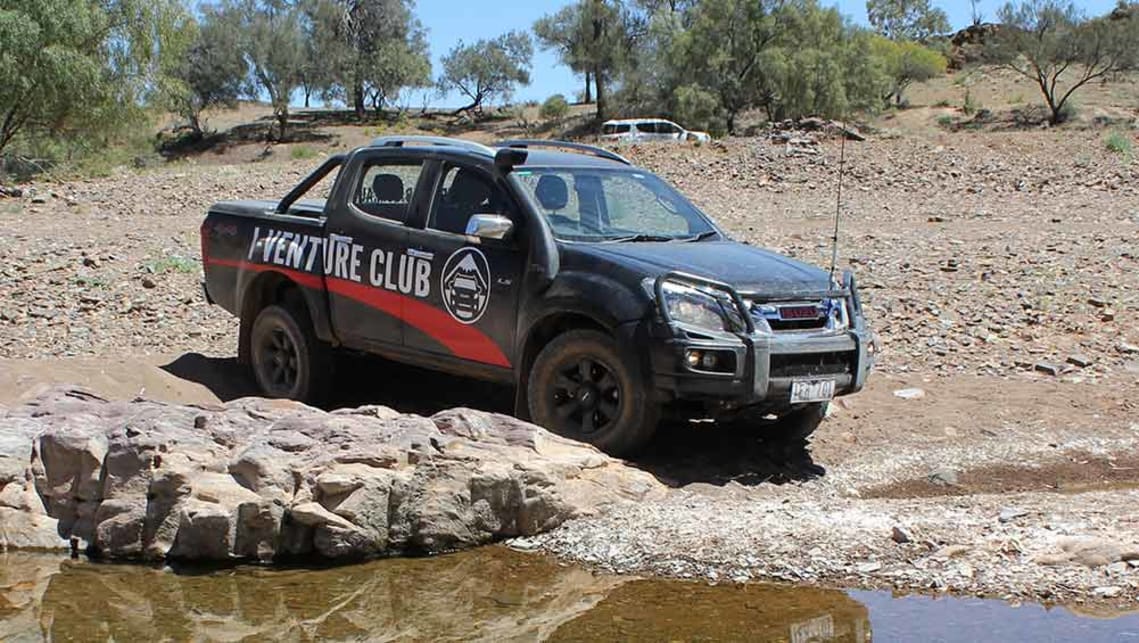 Inclined to adventure: Isuzu vehicles on the four-day Flinders Ranges trip.
