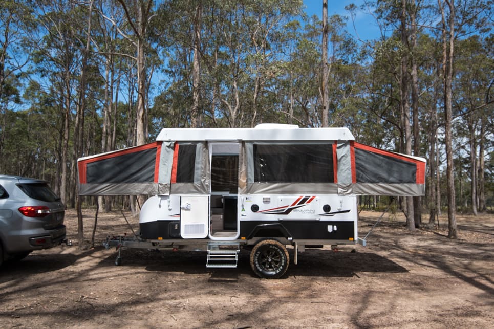 If you like to spread out inside, the Swan has a great big floorplan. Images by Brendan Batty/campertrailerreview.com.au
