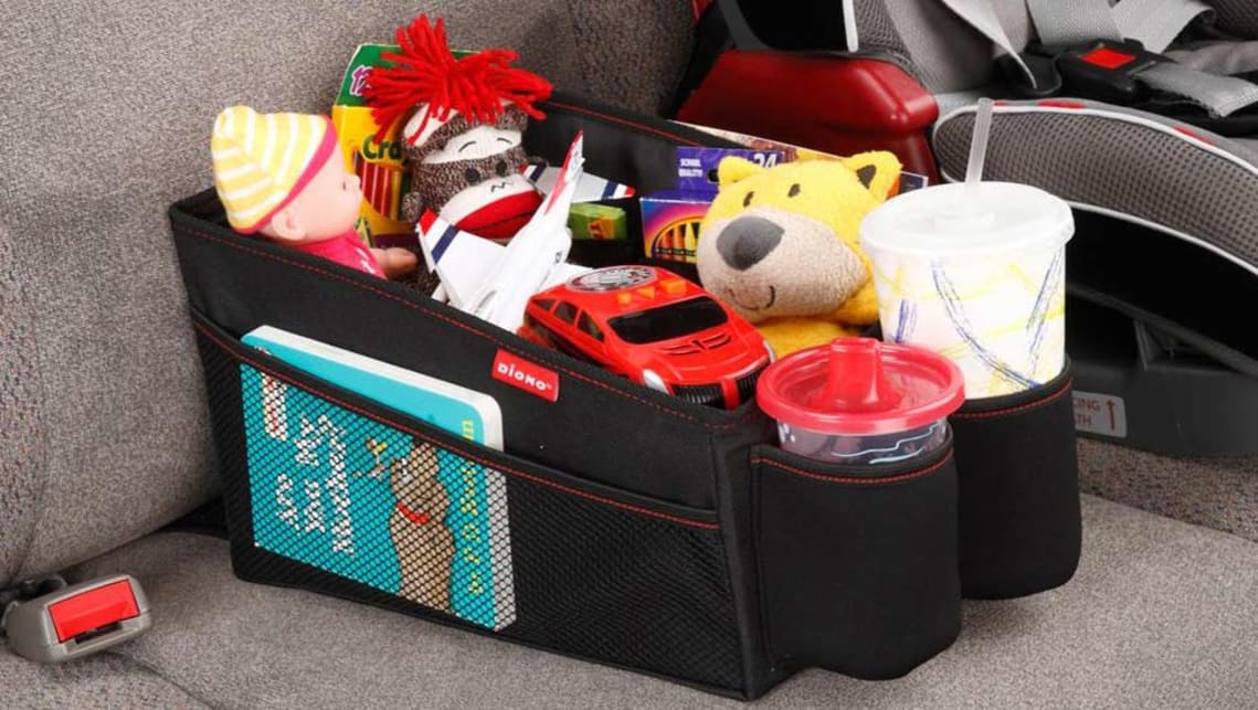 For toddlers keep a small box of toys in the car, preferably not of the noisy battery operated variety.