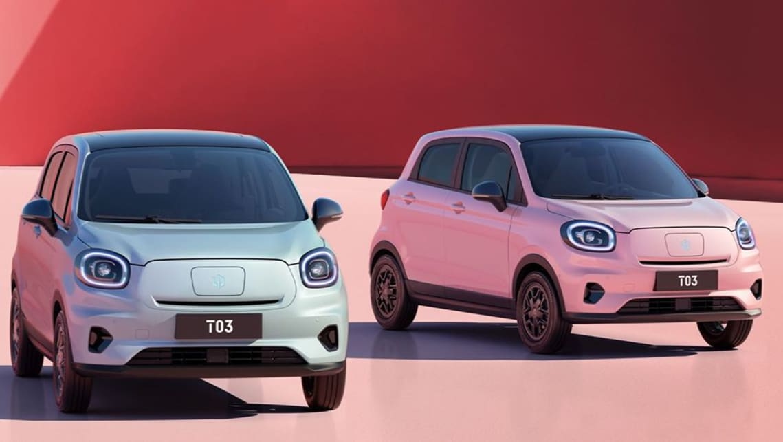 The Leapmotor T03 is a five-door electric city hatch.
