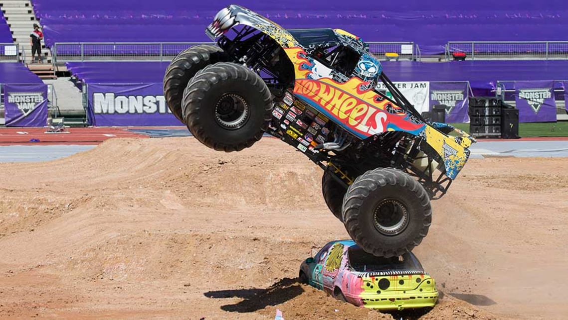 Big boys’ toys: Action at the Monster Truck Jam