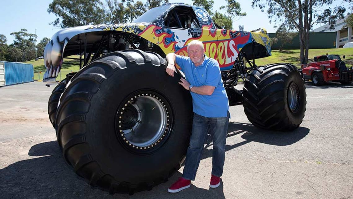 Paul Gover shows the size of the Hot Wheels beast