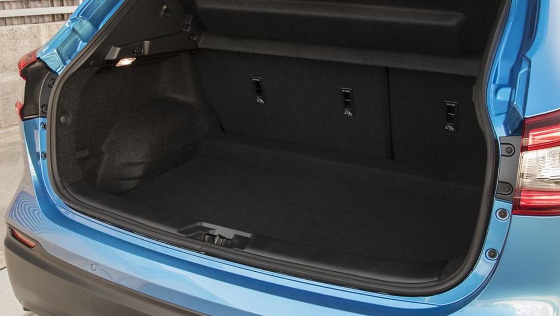 The Nissan Qashqai boasts one of the larger cargo spaces in the small SUV arena (438L VDA).
