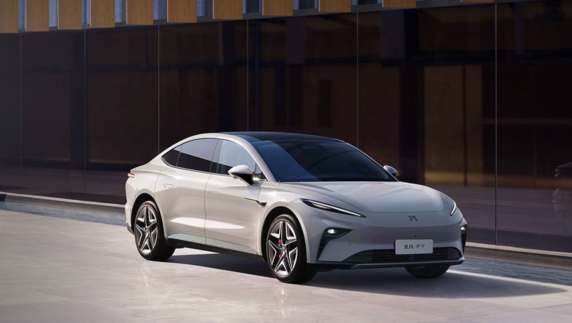 The Rising Auto Feifan F7 is a five-seat electric sedan.