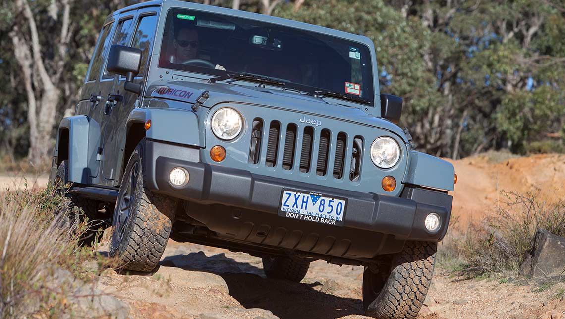 Off road the Wrangler has few peers, designed to bash and crash its way down the roughest fire trail
