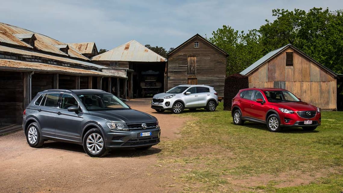 Kia Sportage, Mazda CX-5 and Volkswagen Tiguan 2016 review: comparison