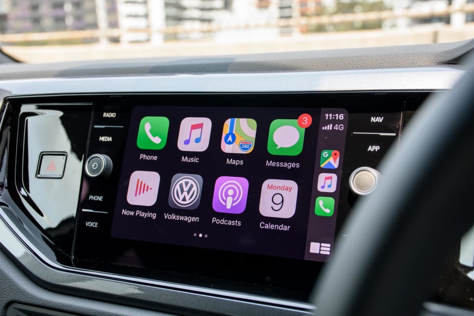 The VW has a 8.0-inch display.