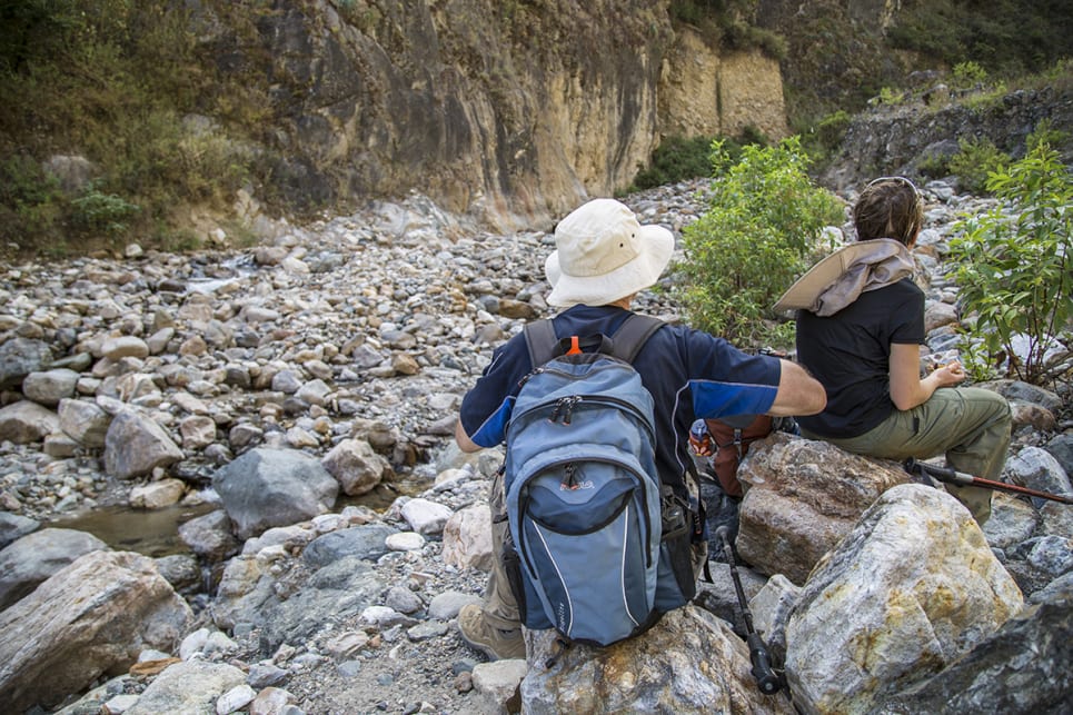 Checking a online hiking backpack