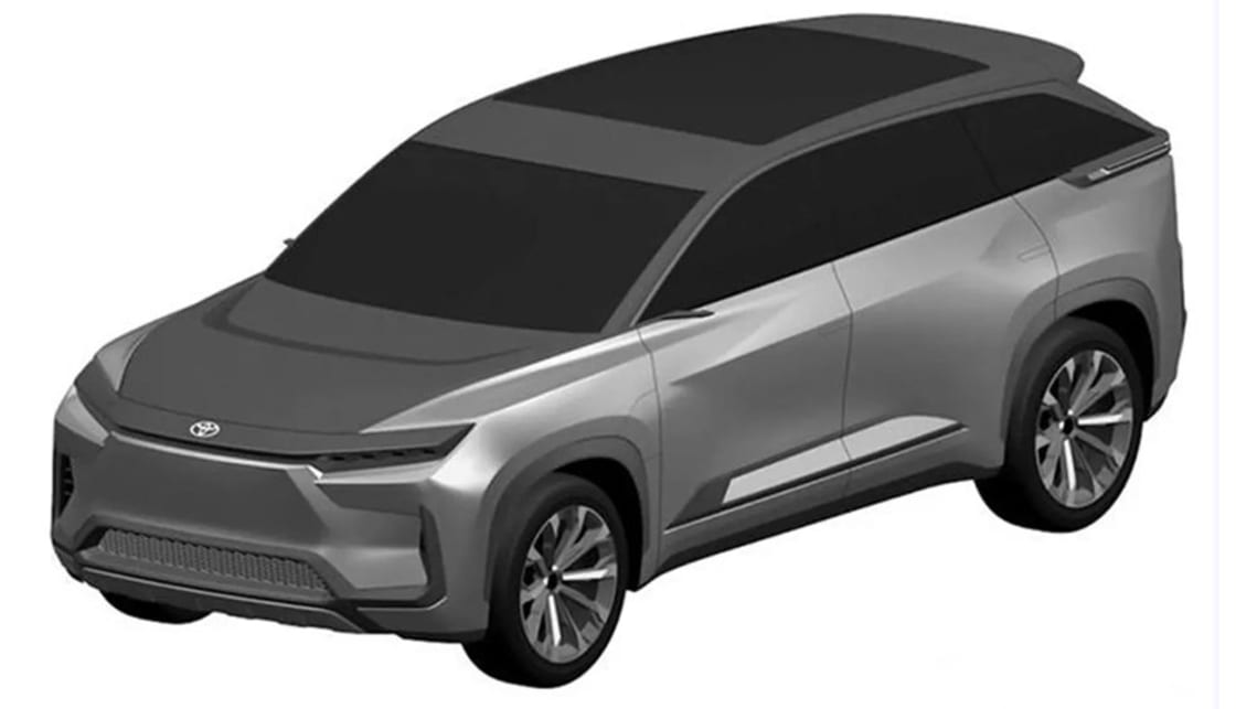 Toyota s electric Kluger Large three row SUV design leaked for