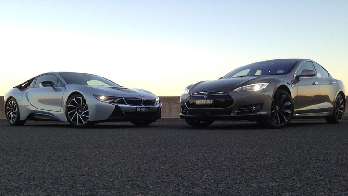 2015 BMW i8 and Tesla Model S