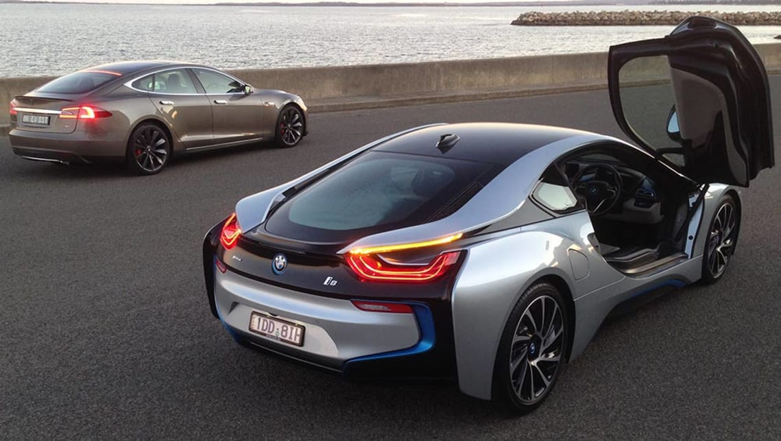 2015 BMW i8 and Tesla Model S