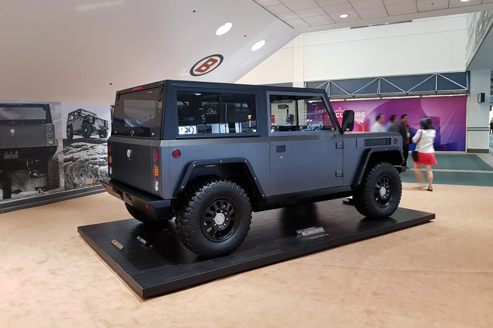 Jeep might have an upcoming plug-in Wrangler but the Bollinger is all-electric now. (image credit: Malcolm Flynn)