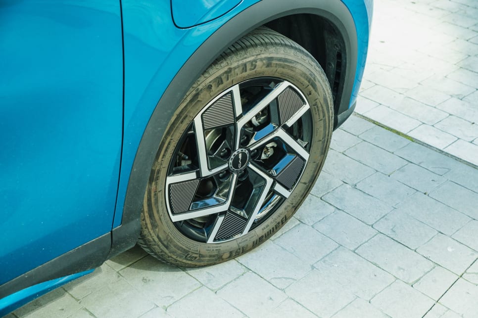 The Atto 3 wears 18-inch alloy wheels. (image credit: Tom White)