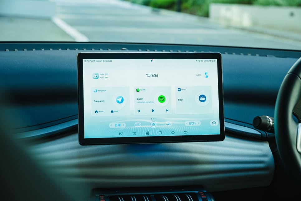 The 12.8-inch touchscreen is able to rotate. (image credit: Tom White)