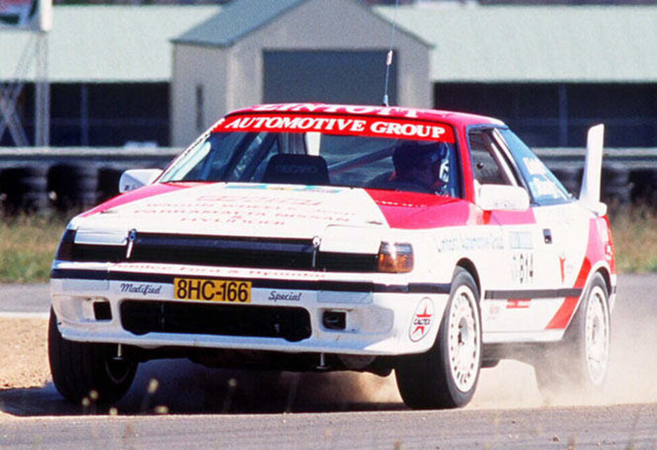 Toyota Celica GT-4 and rally driver Ray Lintott