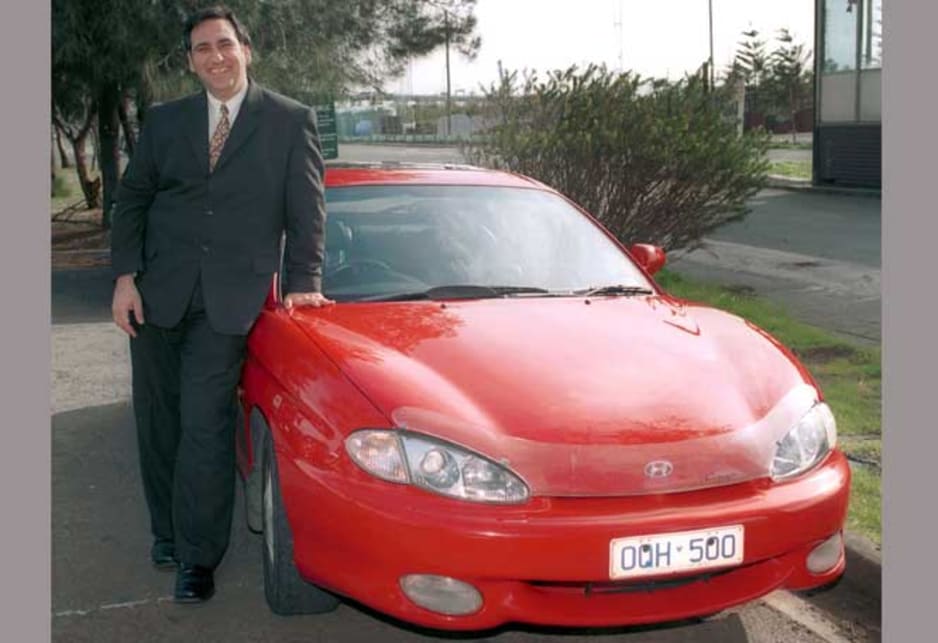 Angelo Stamboulakis with his 1997 Hyundai Coupe 