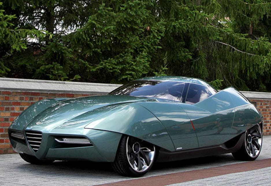The retro-futuristic unique car