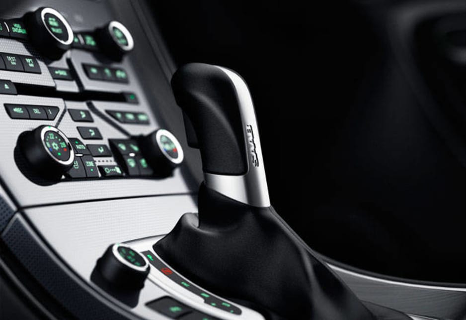 In classic Saab style, the new-age push-start button is located in the console between the front seats, the traditional location for the company's ignition keys.