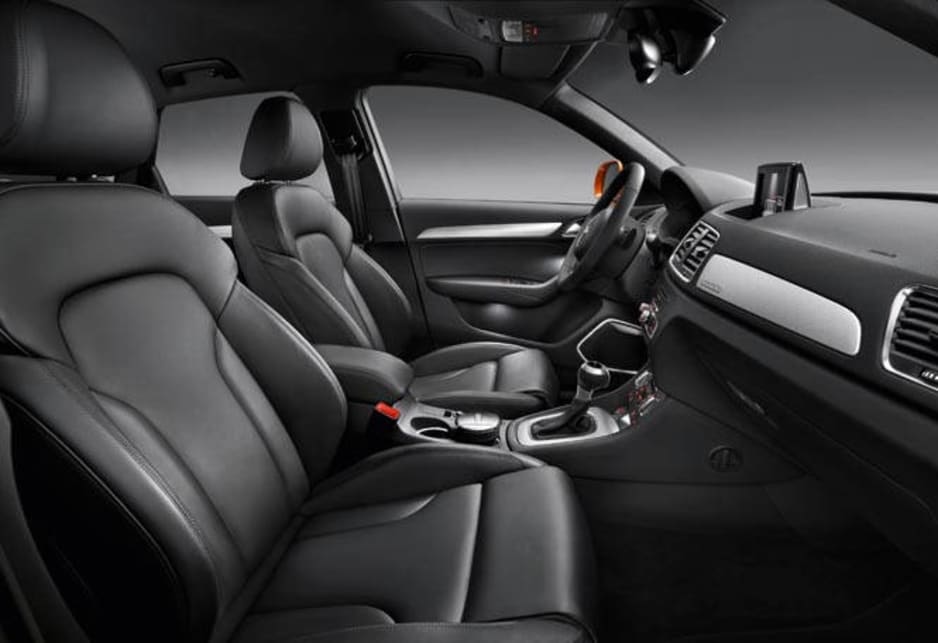 Inside, there is the typical Audi high "horizon" line interior for a feeling of being immersed in the environment. It has the latest three-spoke steering wheel which is actually four spokes because the bottom spoke is divided into two, except in the S Line. There are "almost unlimited trim levels" available, says Duelfer, "because customers have different tastes".