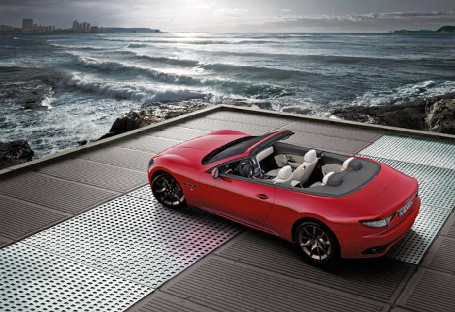 The GranCabrio Sport is expected in Australia in December and, based on currency predictions, will land here for less than $350,000. That’s a premium of about $20,000 on the existing GranCabrio.