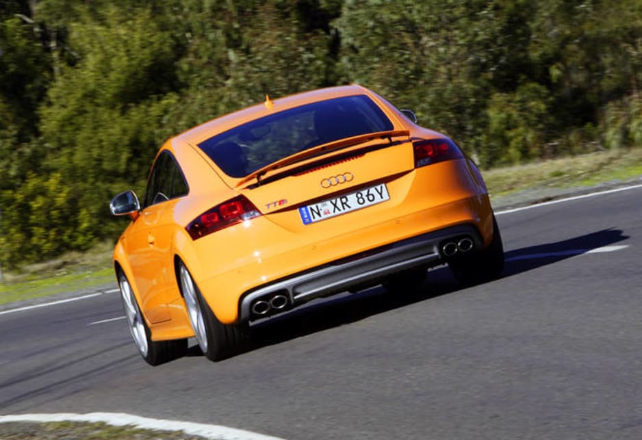 Aside from the grip and poise of all-wheel drive, the TTS gets an anti-lock and brakeforce distribution system for the four-wheel ventilated disc brakes, as well as dual front and side airbags, emergency brake assist, stability and traction control, an electronic diff lock, front seatbelt load limiters and pre-tensioners.
