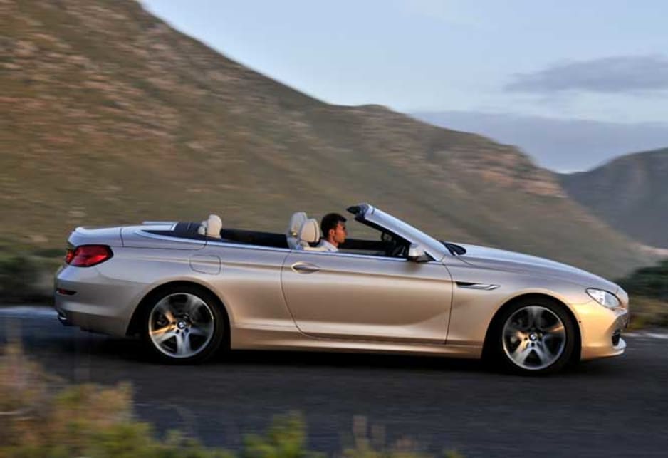  Clearly, its expensive. It will perhaps add a couple of thousand to the outgoing $245,100 650i Convertible but that's still an awful lot of bickies. It rivals roadsters like the Jaguar XK ($247,415), Maserati GranCabrio ($338,000), and perhaps even the two-seater Mercedes SL500 ($331,350) and Porsche Carrera cabriolet ($245,300). But it's actually closer in design and appeal to only the Jaguar. Typically, the 6-Series has heaps of features and a soaring (in quantity and price) options list. Few will buy it in its raw state, lured by active suspension and geek-candy ConnectedDrive that can incorporate night vision, surround view cameras and lane change warnings. I'm not saying the standard equipment doesn't impress - I'm saying you should be prepared to be lured by technology and its ability to open your wallet.