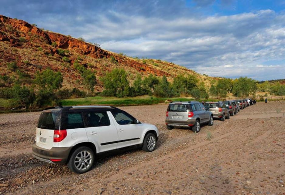 The company is confident about success. This week, getting dusty and dirty in territory that would bring sweat to the bonnet brow of a Prado, Skoda’s hopeful shows it has promise as an adventurous off-road wagon and even more potential as a very versatile, well built and comprehensively kitted out family wagon.