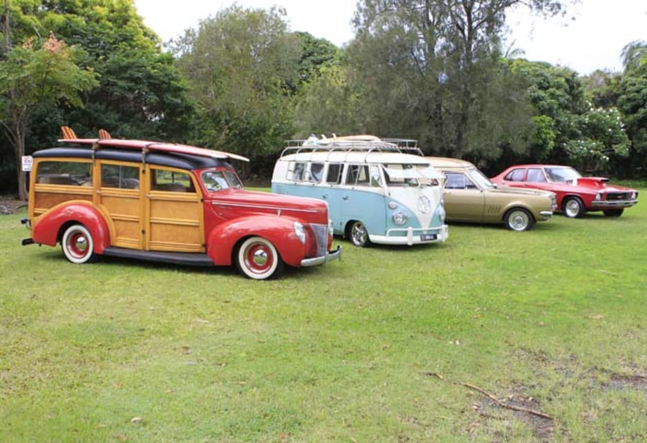 Classic surfing cars