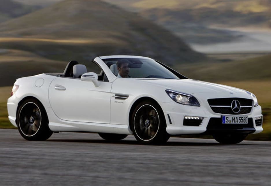 The SLK AMG has a nice V8 burble that's not squashed by a couple turbos.