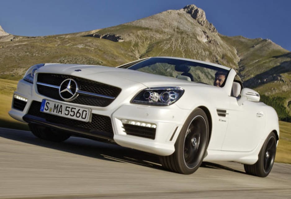 The new SLS-themed sportscar styling has been applied to the SLK and the AMG variant has plenty of aggression.
