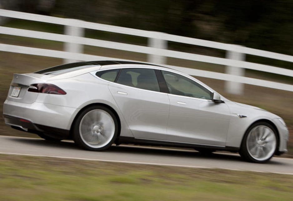 The performance version of the Model S which will also be available in Australia "from day one" is capable of reaching 100km/h in 4.4 seconds, which is faster than a Porsche 911 Carrera.