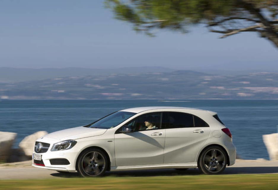 The new A-class hatchback priced from $36,000 is due in Australia in March 2013. Four/five-door front-drive models will be available initially, kicking off with the A180 powered by a 1.6-litre turbocharged petrol engine and six-speed manual transmission.