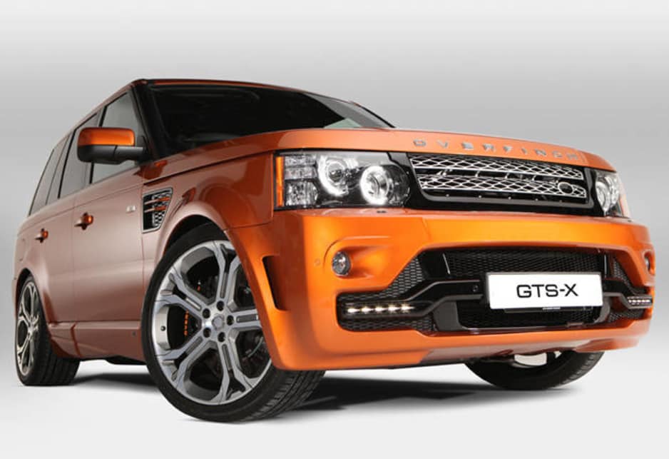 The Sport GTS-X gets a blazing orange finish with gloss black accents, sculpted side panels and two-tone Overfinch badging.