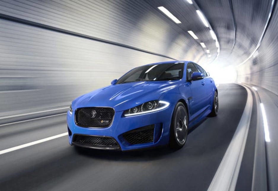 With a 0-100 km/h time of 4.6 seconds the Jag has a top speed limited to 300 kilometres per hour.