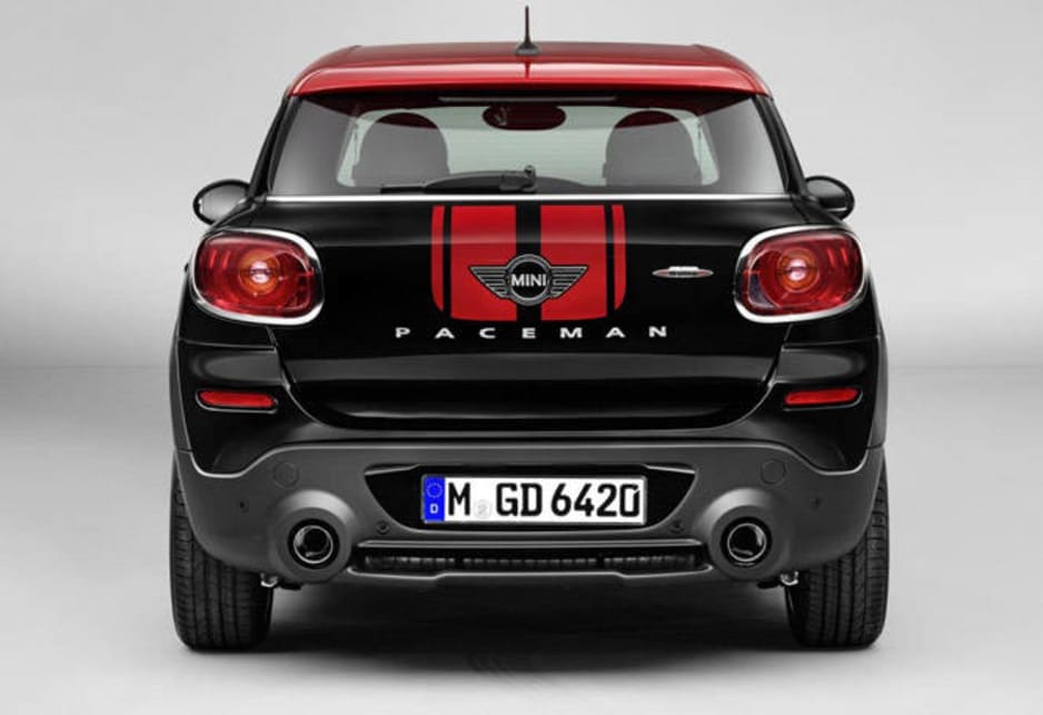 it leaves us with a John Cooper Works Paceman, good for 10.5 seconds to 100km/h from a 153 kilowatts turbocharged 1.6-litre four-cylinder engine driving ALL4 all-wheel drive. 