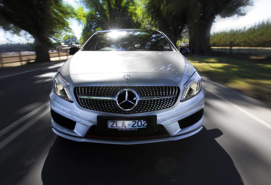The car is also built on the B-Class platform, which still holds the record for top marks with the Australian crash-test authority. Top-shelf gear, like adaptive cruise control, blind spot and lane-keeping assist, is a $2490 “Driving Assistance” option across the range.