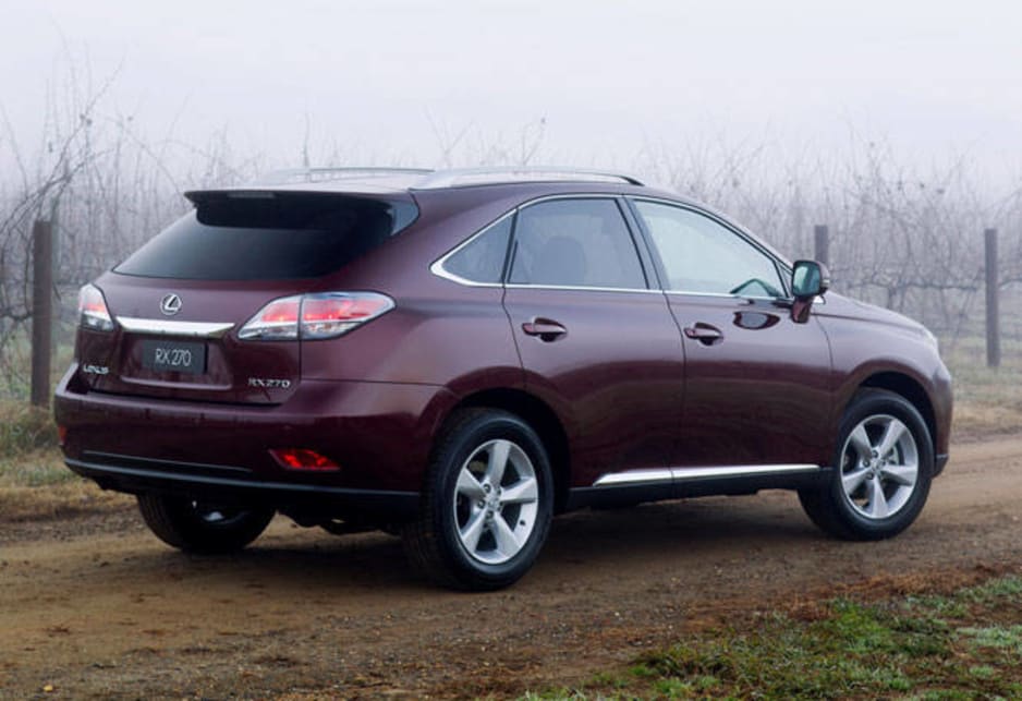 The RX range has previously relied on V6 engines but this model has a 4-cylinder 2.7-litre petrol unit which pumps out a respectable 132kW/252Nm. Lexus says the RX270 has a combined fuel-consumption of 9.7-litres per 100 kilometres.