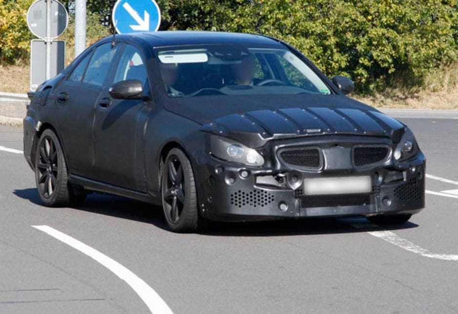 It's still wrapped in camouflage, and based on the current C-Class body.