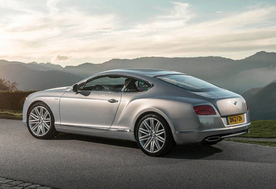 It's accompanied by a slingshot sensation that is completely at odds with a 2400kg kerb weight - Bentley says 100km/h in 4.2 seconds and the old 100mph mark at 9 seconds and it feels as though it doesn't even have to try hard to get close.