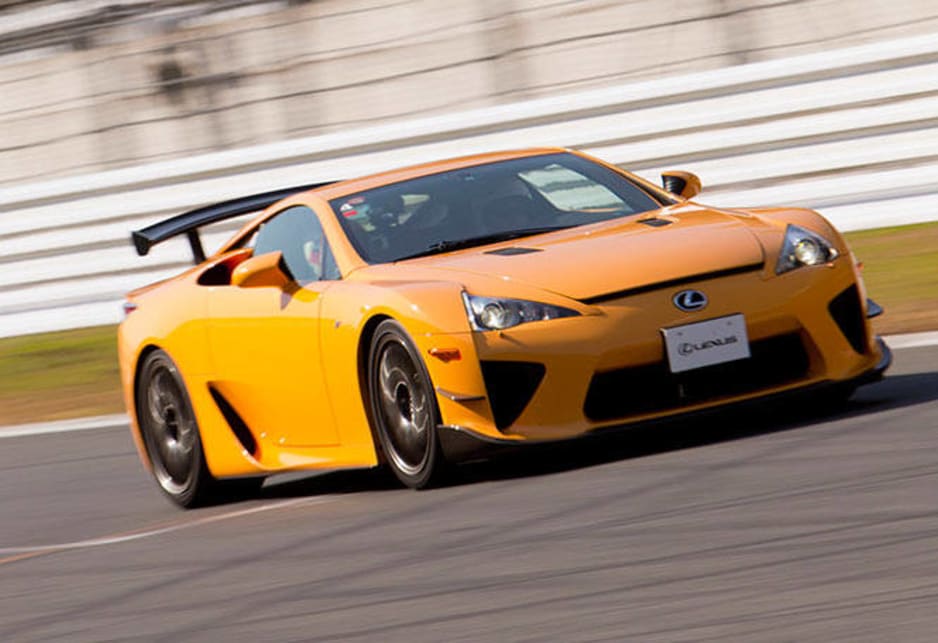 Our drive car wasn't in any old LFA either, but in the super quick Nurburgring special edition with 420kW of power, or 570 horsepower in the old money -- more power than your average V8 supercar.
