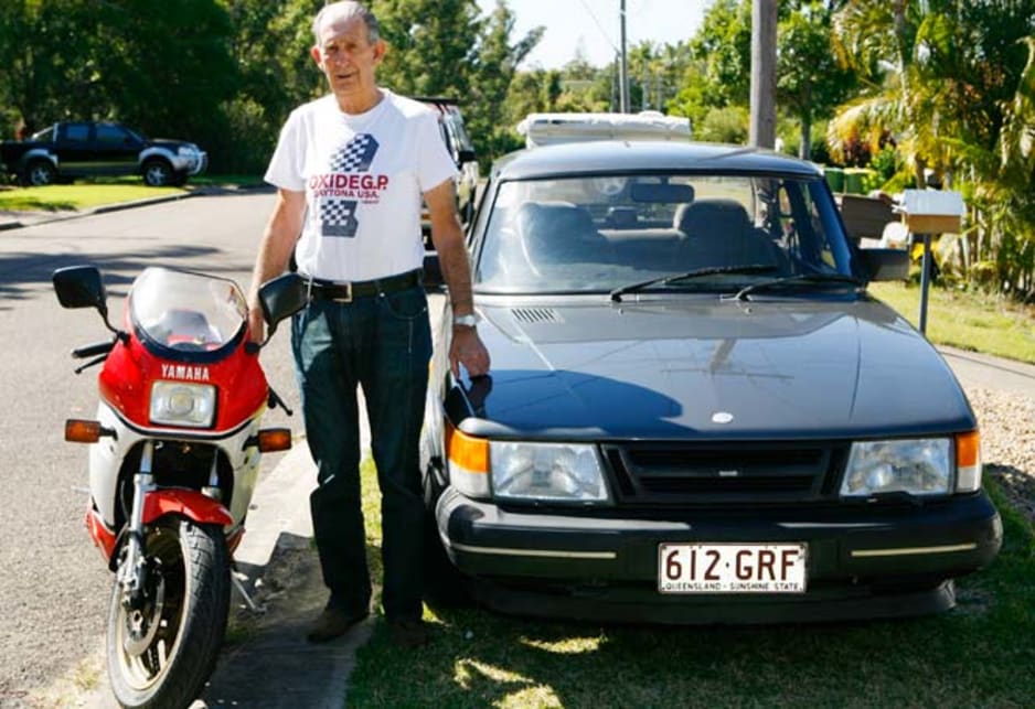 Max Monk a proud owner of Yamaha RZ500 V4 and Saab 900i.
