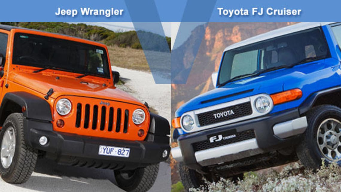 Jeep Wrangler Vs Toyota Fj Cruiser Review Carsguide