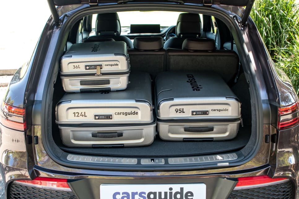 The space fit our entire CarsGuide luggage set with the seats up with space to spare. (Image: Tom White)