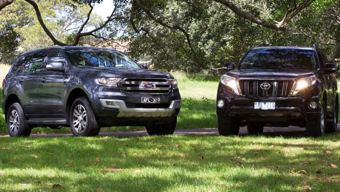 Ford Everest Vs Toyota Land Cruiser Prado Review Carsguide