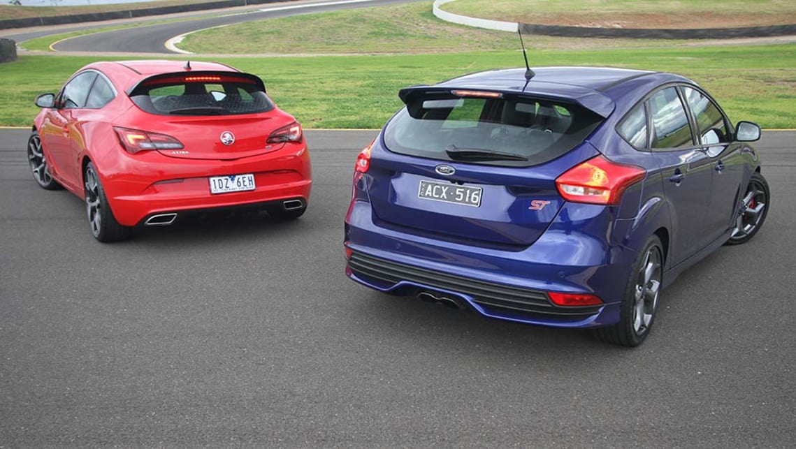 2015 Holden Astra VXR and Ford Focus ST