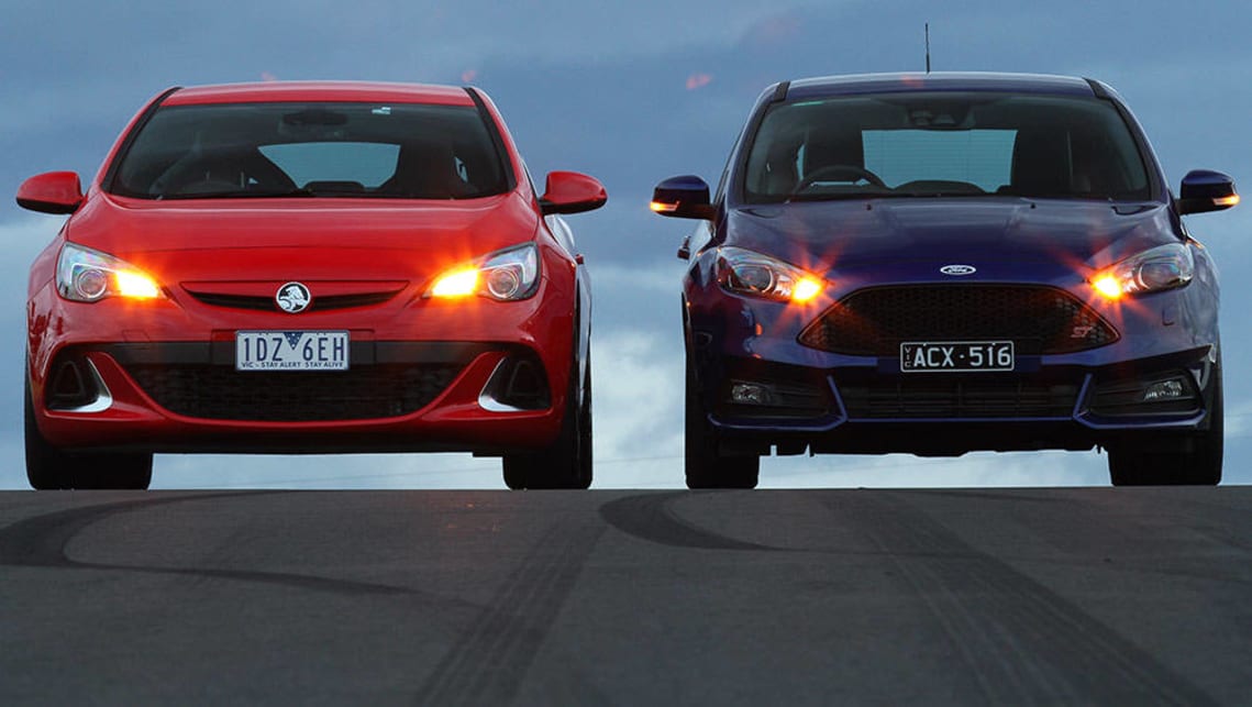 2015 Holden Astra VXR and Ford Focus ST