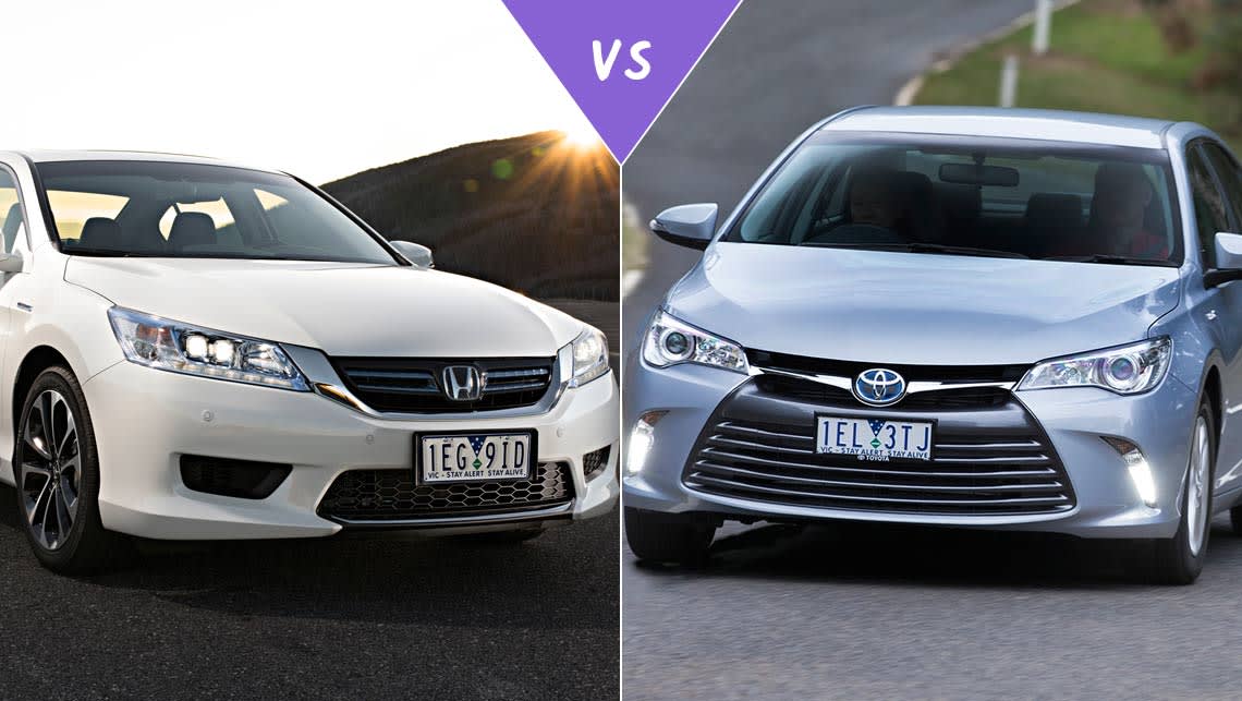 Honda Accord Sport Hybrid Vs Toyota Camry Hybrid Review Carsguide My